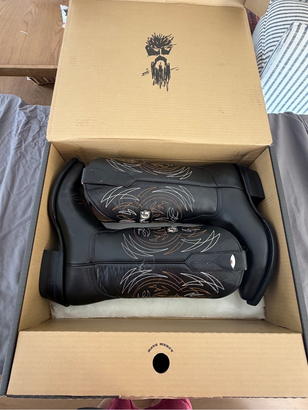 Black, BFG (Billy Gibbons) boots Men’s size 9D